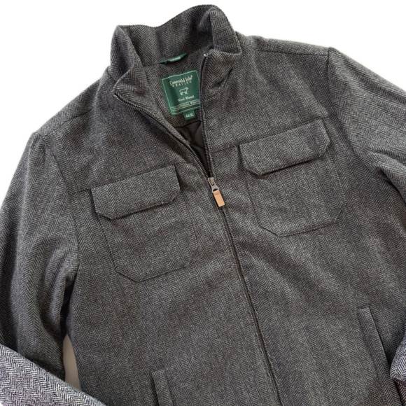 Emerald Isle Weaving Jacket Coat Mens XL 44 Handmade Ireland Wool Herringbone - Picture 4 of 9